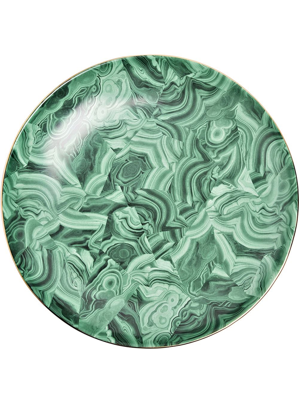 L'Objet Malachite round platter (46cm) - Green von L'Objet