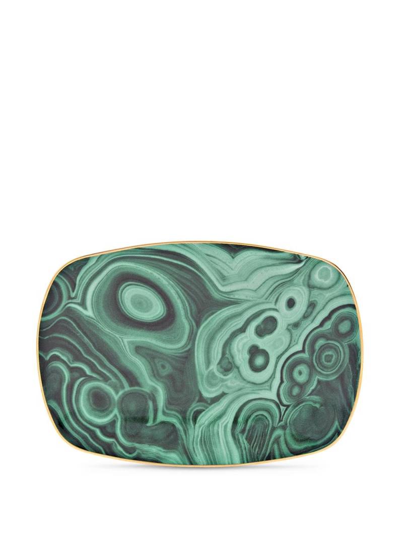 L'Objet Malachite tray (18cm) - Green von L'Objet