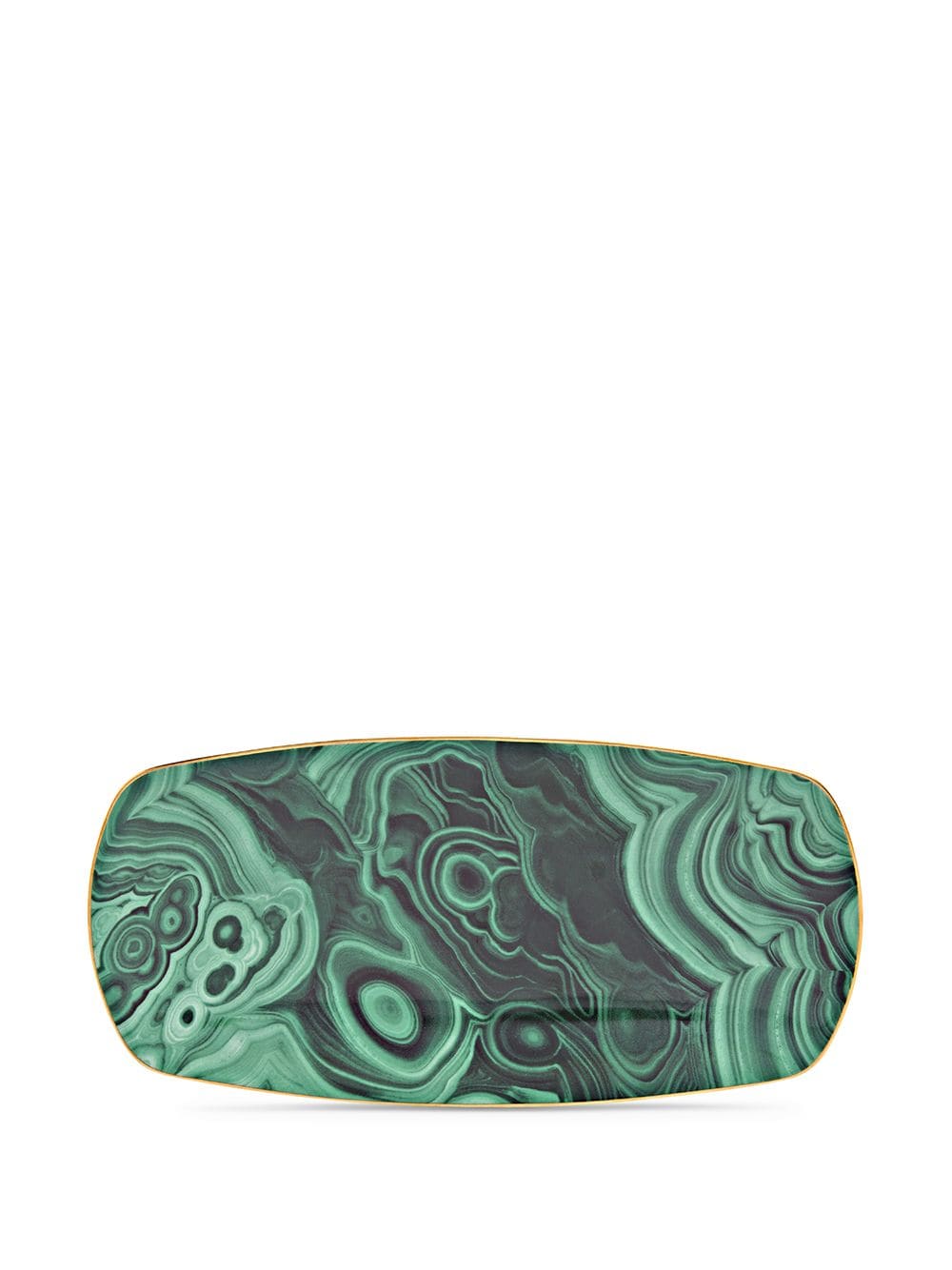 L'Objet Malachite tray (30cm) - Green von L'Objet