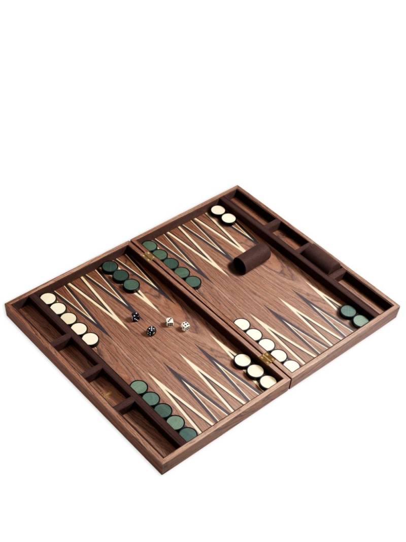 L'Objet Matis wood backgammon set - Brown von L'Objet