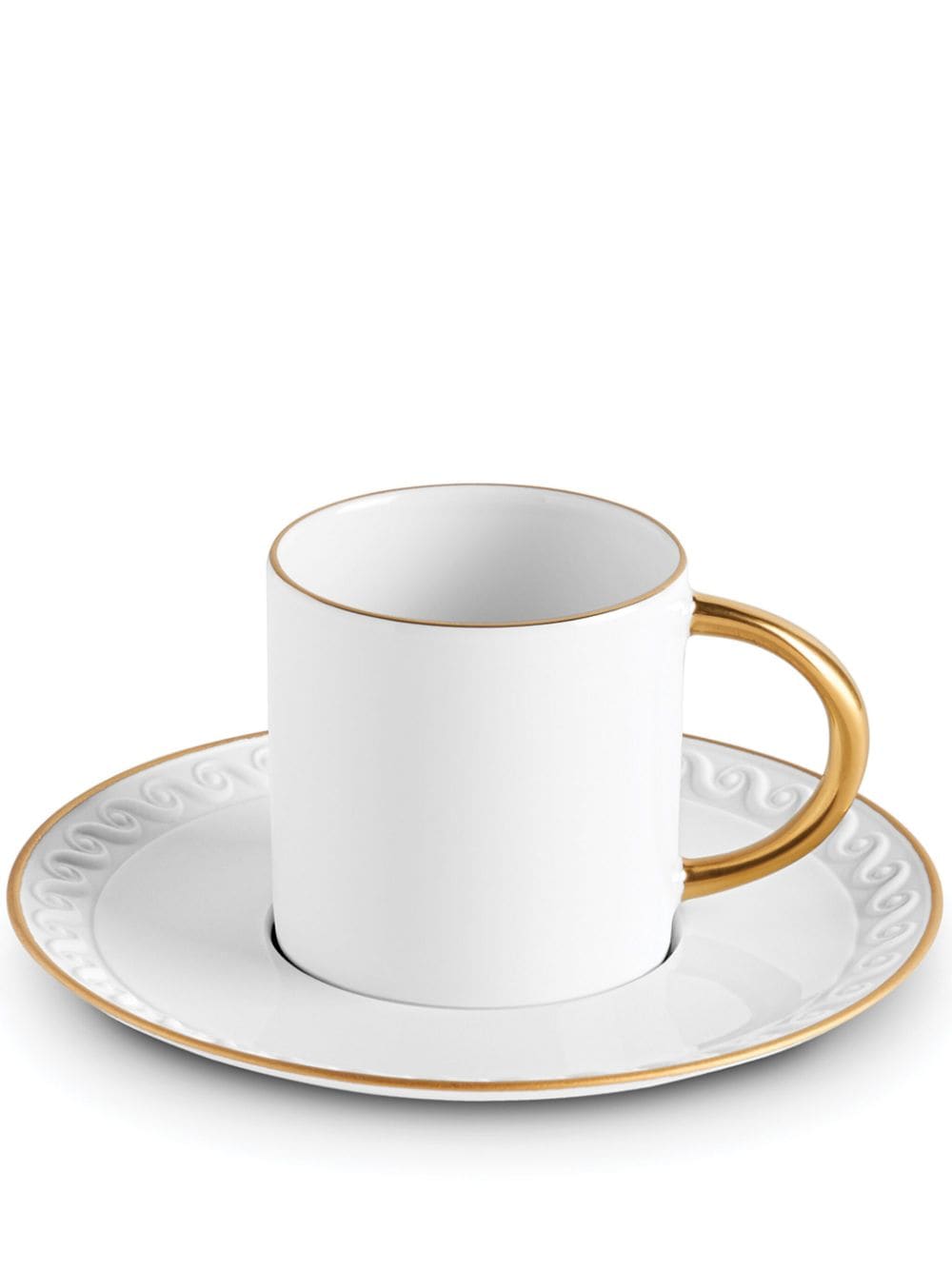 L'Objet Neptune espresso cup and saucer - White von L'Objet