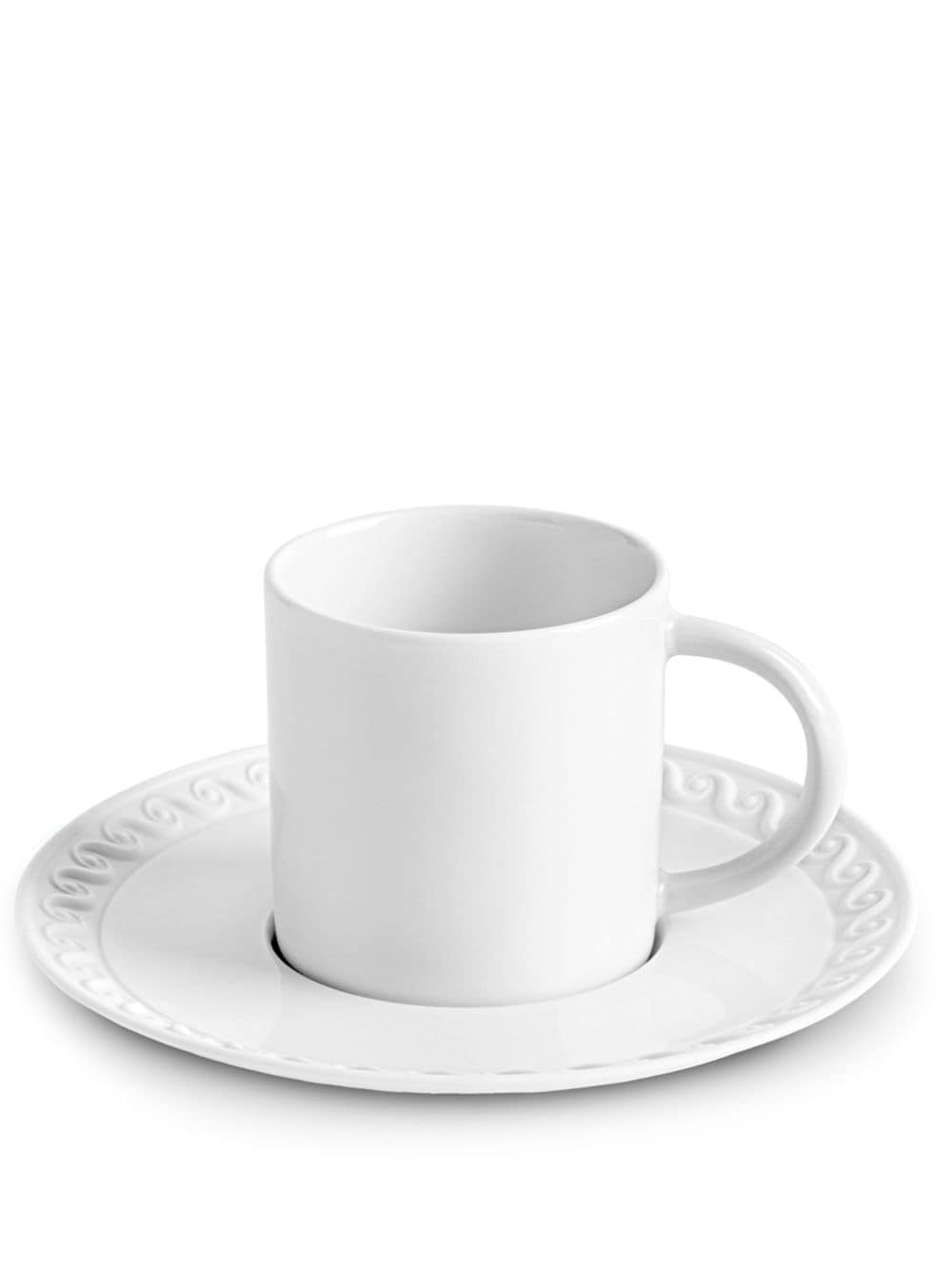 L'Objet Neptune espresso cup and saucer - White von L'Objet