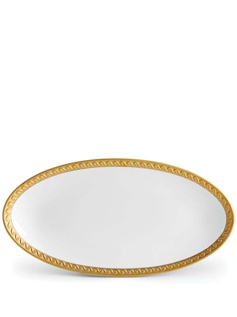 L'Objet Neptune small oval platter - White von L'Objet