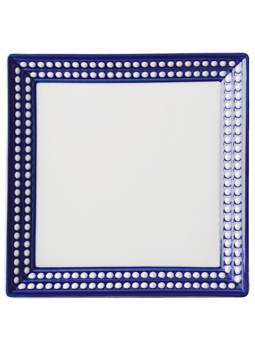 L'Objet Perlée square tray (20cm) - Blue von L'Objet