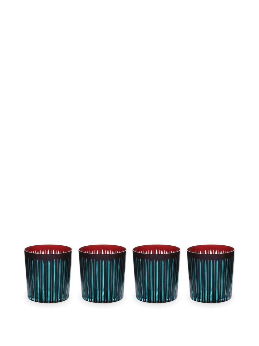 L'Objet Prism old fashioned glasses (set of four) - Red von L'Objet