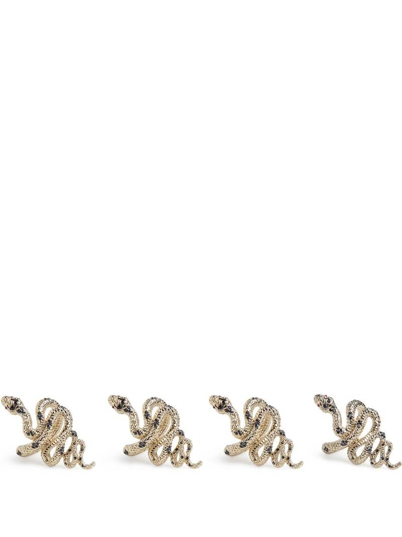 L'Objet Snake napkin jewels - Gold von L'Objet