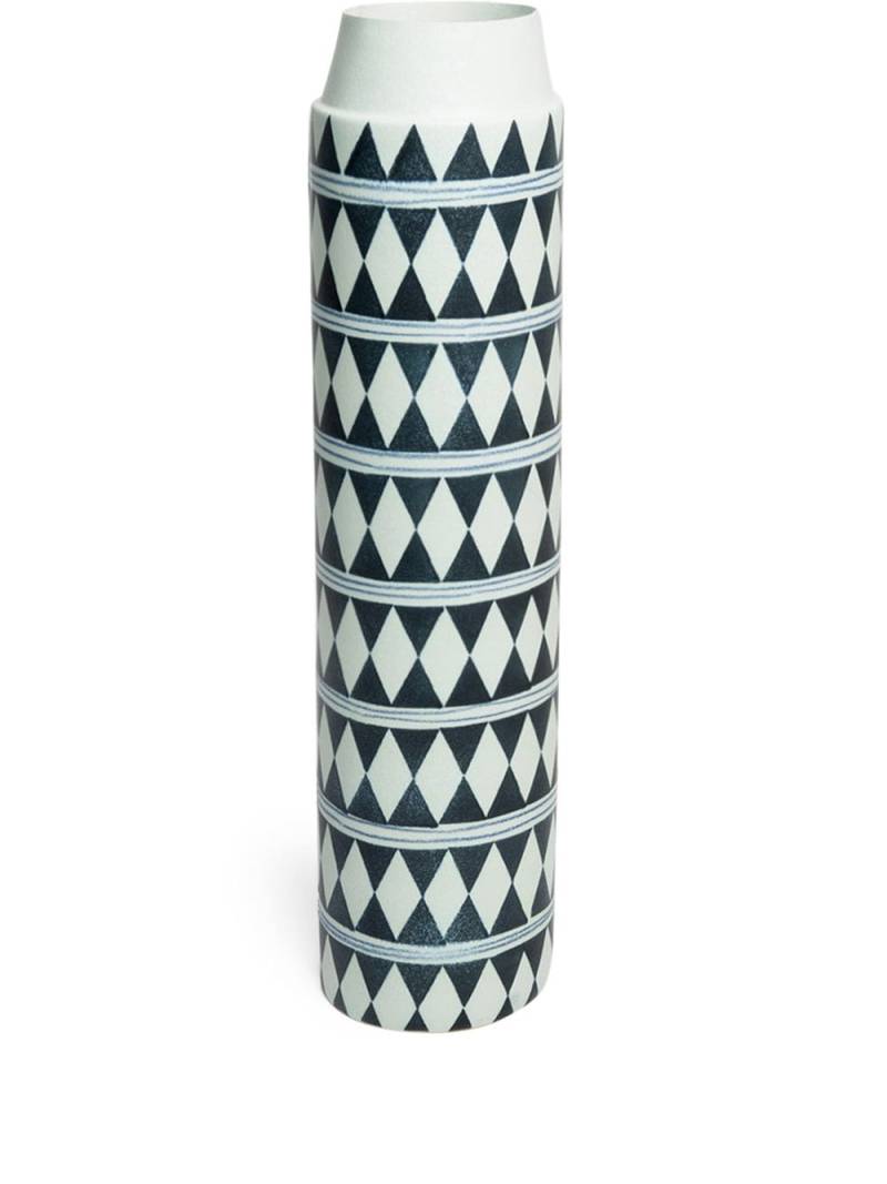 L'Objet geometric-pattern collar vase (51cm) - Black von L'Objet