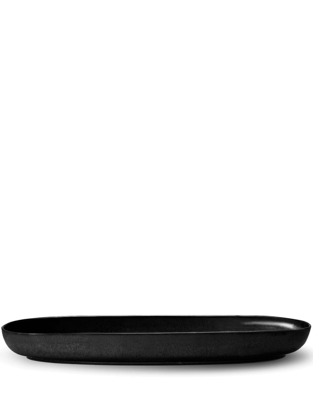 L'Objet medium Terra porcelain platter (5cm x 41cm) - Black von L'Objet