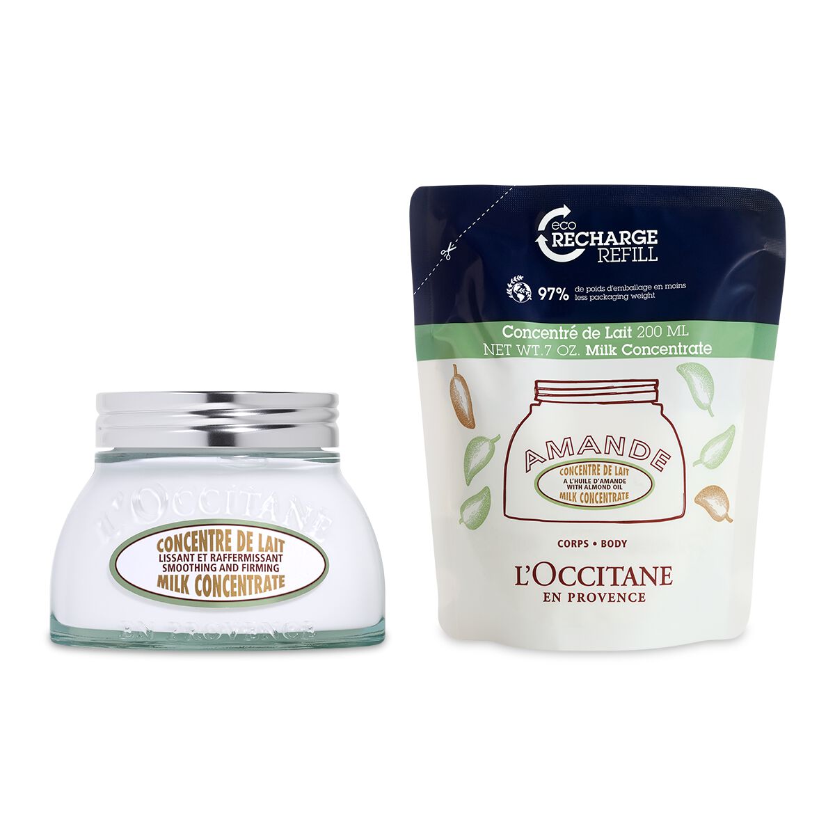 Duo Concentré de Lait d'Amande et sa recharge - L'Occitane en Provence von L'Occitane en Provence