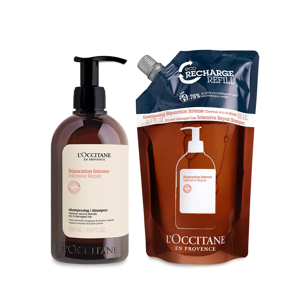 Duo Shampoing Réparation Intense 500ml et sa recharge - L'Occitane en Provence Duo Shampoing Réparation Intense 500ml et sa recharge - L'Occitane en Provence von L'Occitane en Provence
