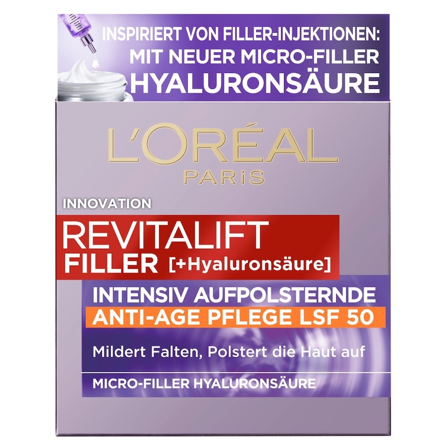 L’Oréal Paris Revitalift L’Oréal Paris Revitalift Filler Anti-Aging Tagescreme LSF 50 mit Hyaluronsäure gesichtscreme 50.0 ml von L’Oréal Paris
