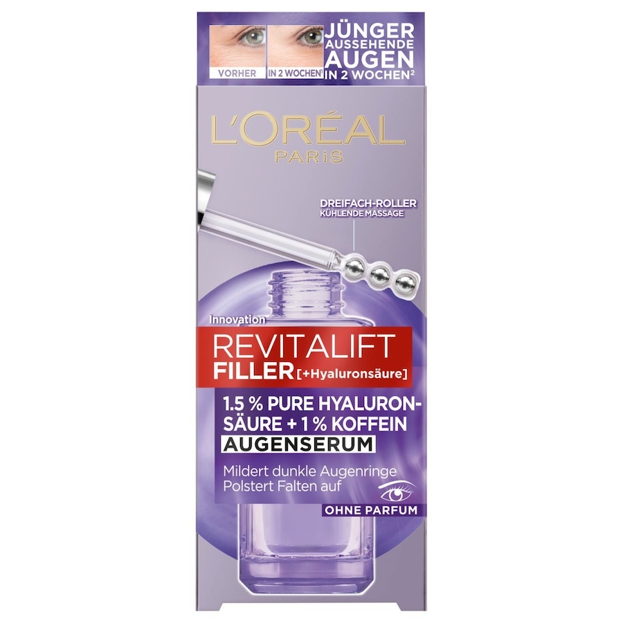 L’Oréal Paris Revitalift L’Oréal Paris Revitalift Filler Augenserum mit 1.5% Hyaluronsäure + Koffein augenserum 20.0 ml L’Oréal Paris Revitalift L’Oréal Paris Revitalift Filler Augenserum mit 1.5% Hyaluronsäure + Koffein augenserum 20.0 ml von L’Oréal Paris