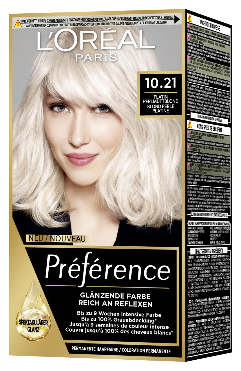 L'Oreal Preference - Préférence 10.21 Platin Perlmuttblond L'Oreal Preference - Préférence 10.21 Platin Perlmuttblond von L'Oréal Paris