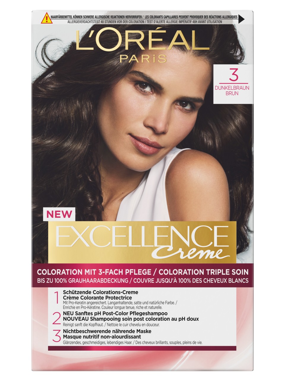LOréal Excellence Color - Creme 3 Dunkelbraun von L'Oréal Paris
