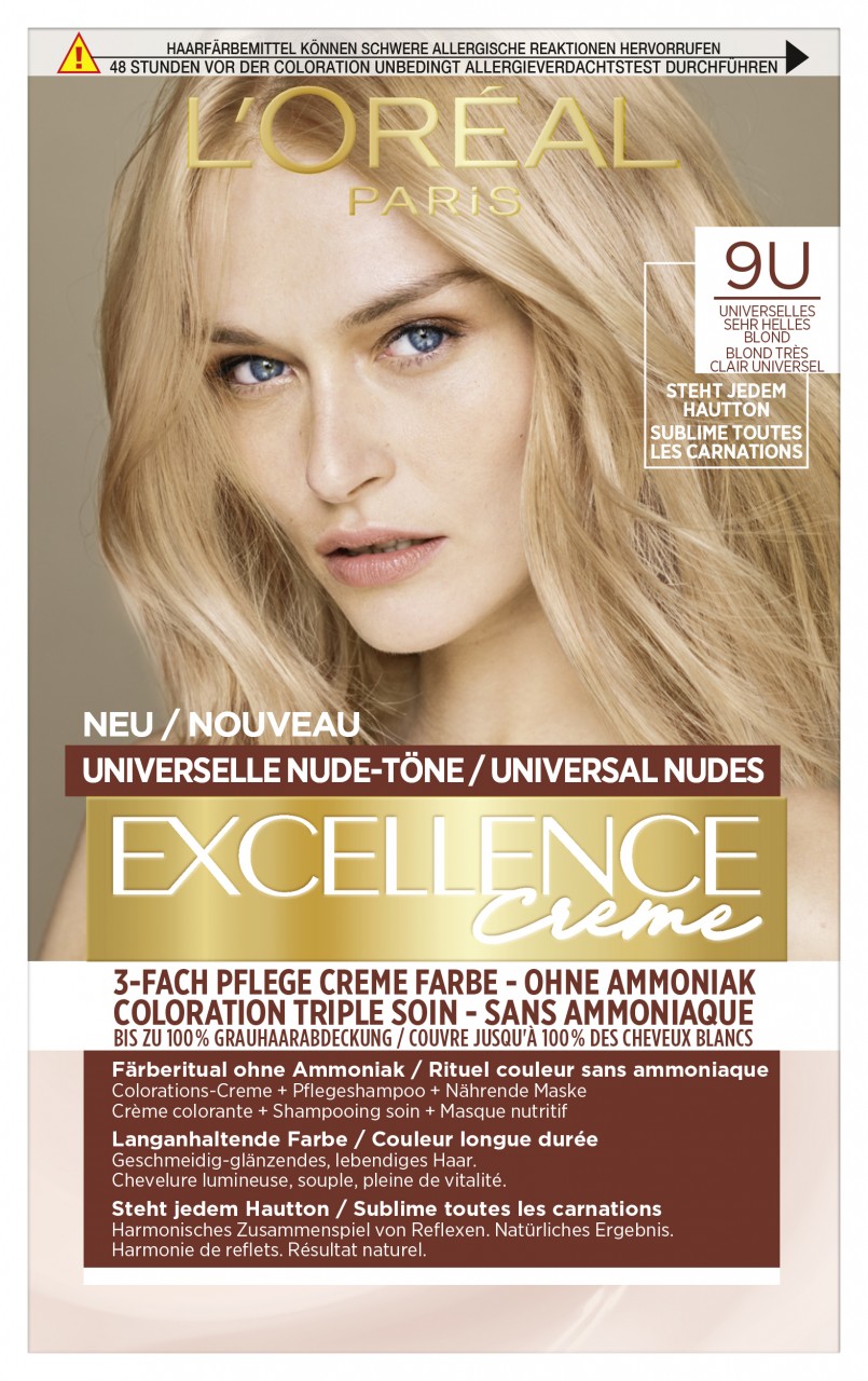 LOréal Excellence Color - Universale Nude-Töne 9U Sehr Helles Blond von L'Oréal Paris