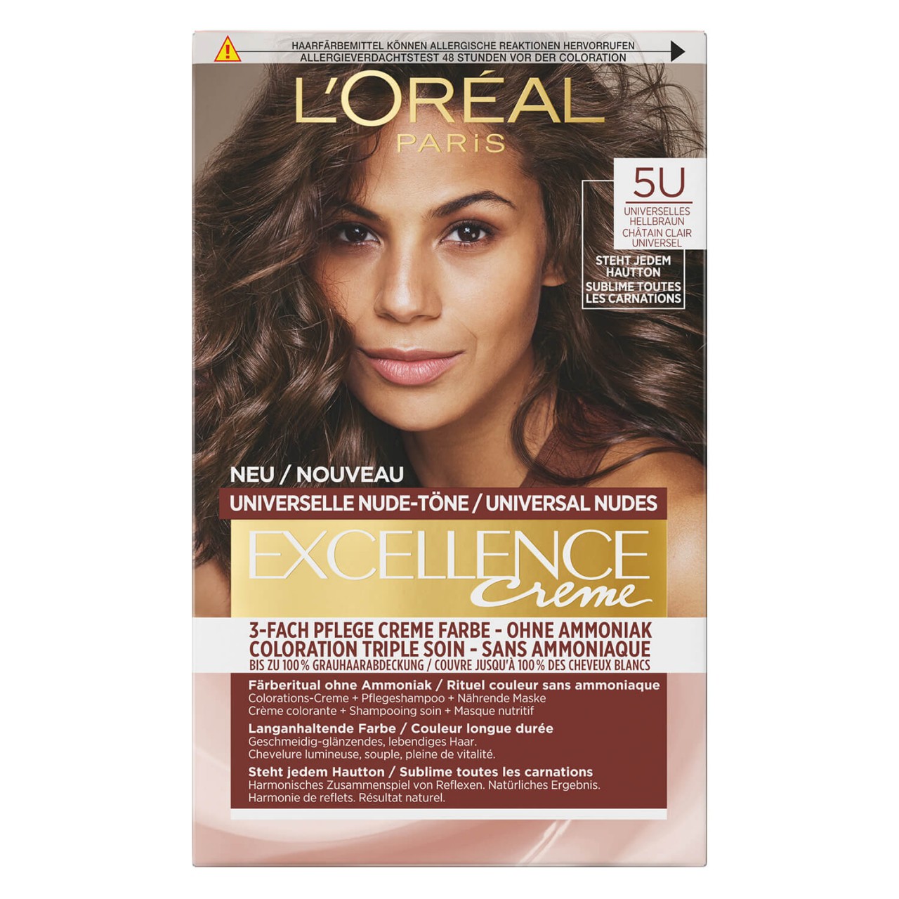 LOréal Excellence Color - Universelle Nude-Töne 5U Universelles Hellbraun von L'Oréal Paris