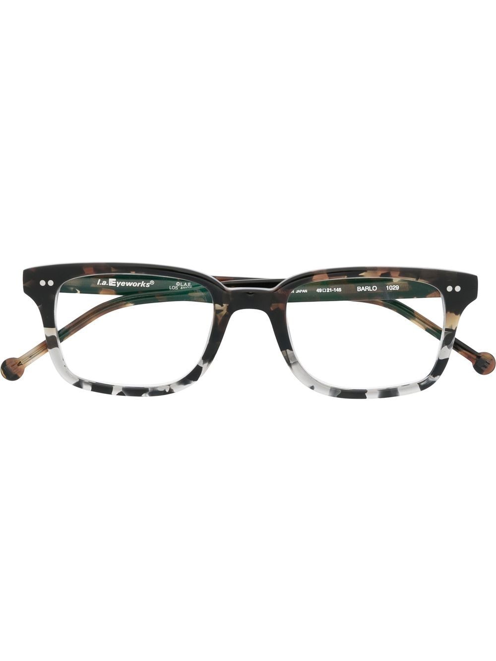 L.A. EYEWORKS Barlo square-frame glasses - Black von L.A. EYEWORKS
