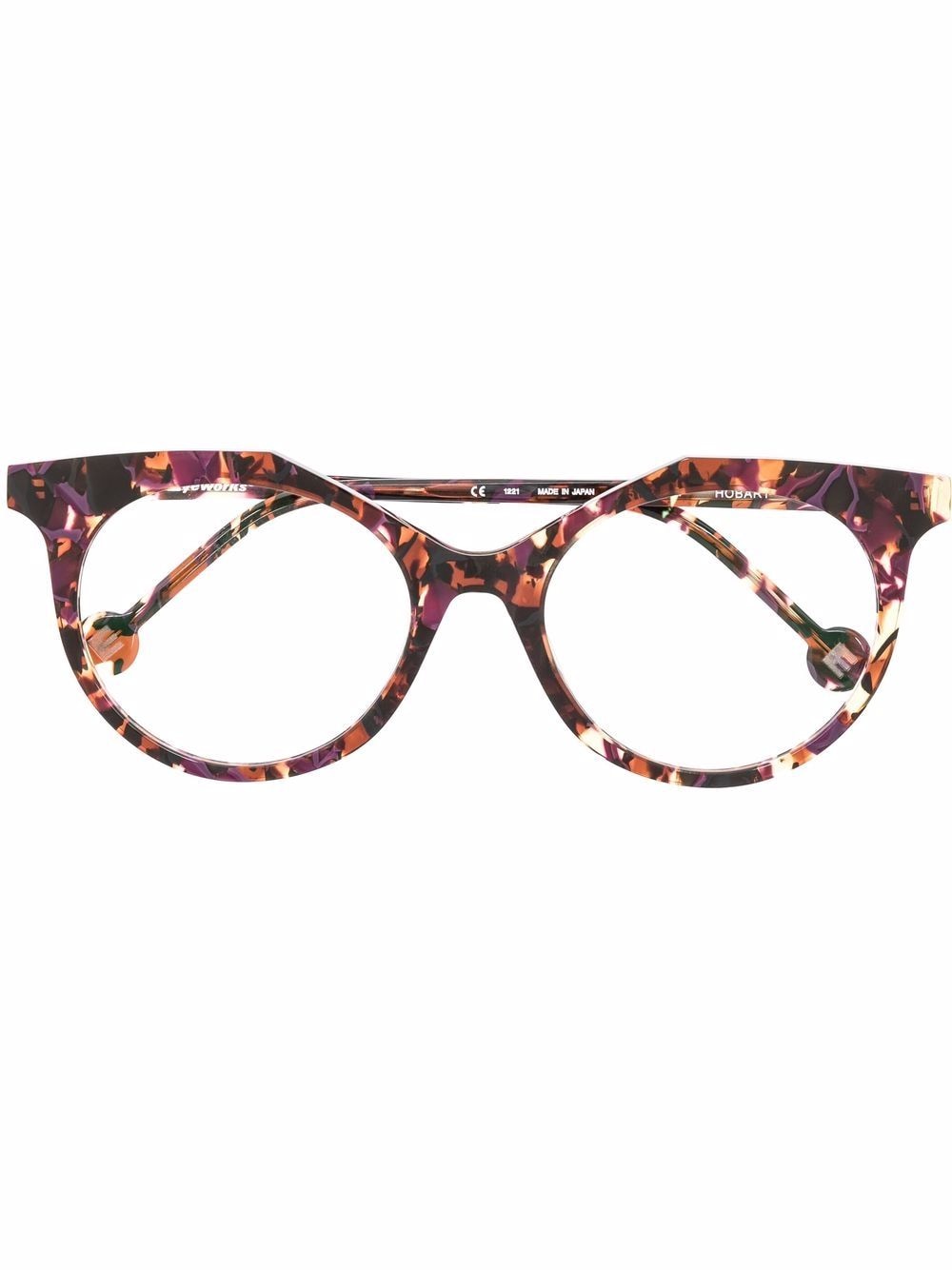 L.A. EYEWORKS Hobart round frame glasses - Brown von L.A. EYEWORKS