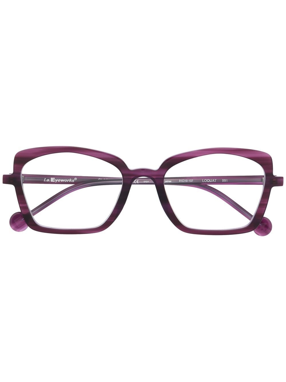 L.A. EYEWORKS Loquat tortoiseshell-effect glasses - Purple von L.A. EYEWORKS