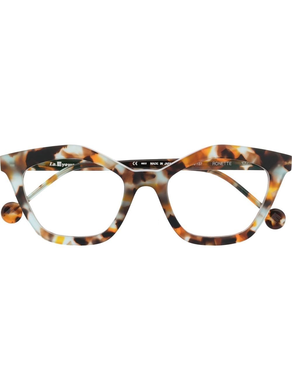 L.A. EYEWORKS tortoiseshell-effect optical glasses - Brown von L.A. EYEWORKS