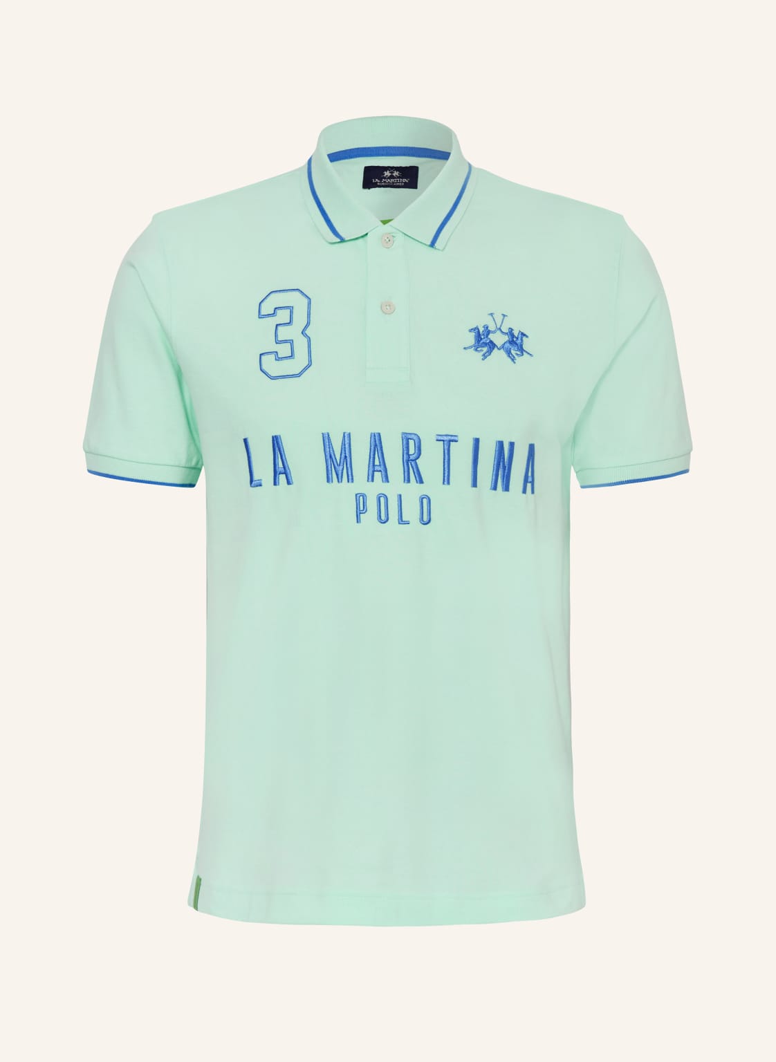 La Martina Piqué-Poloshirt Regular Fit blau von LA MARTINA