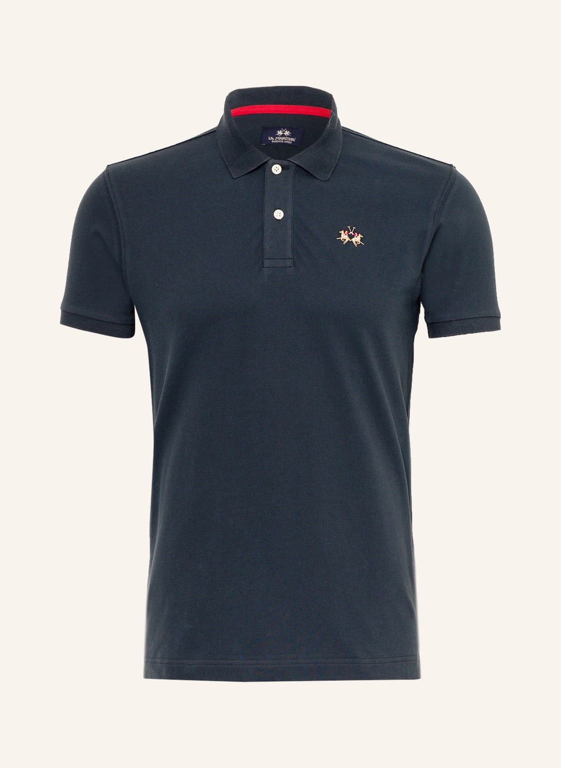 La Martina Piqué-Poloshirt Slim Fit blau von LA MARTINA