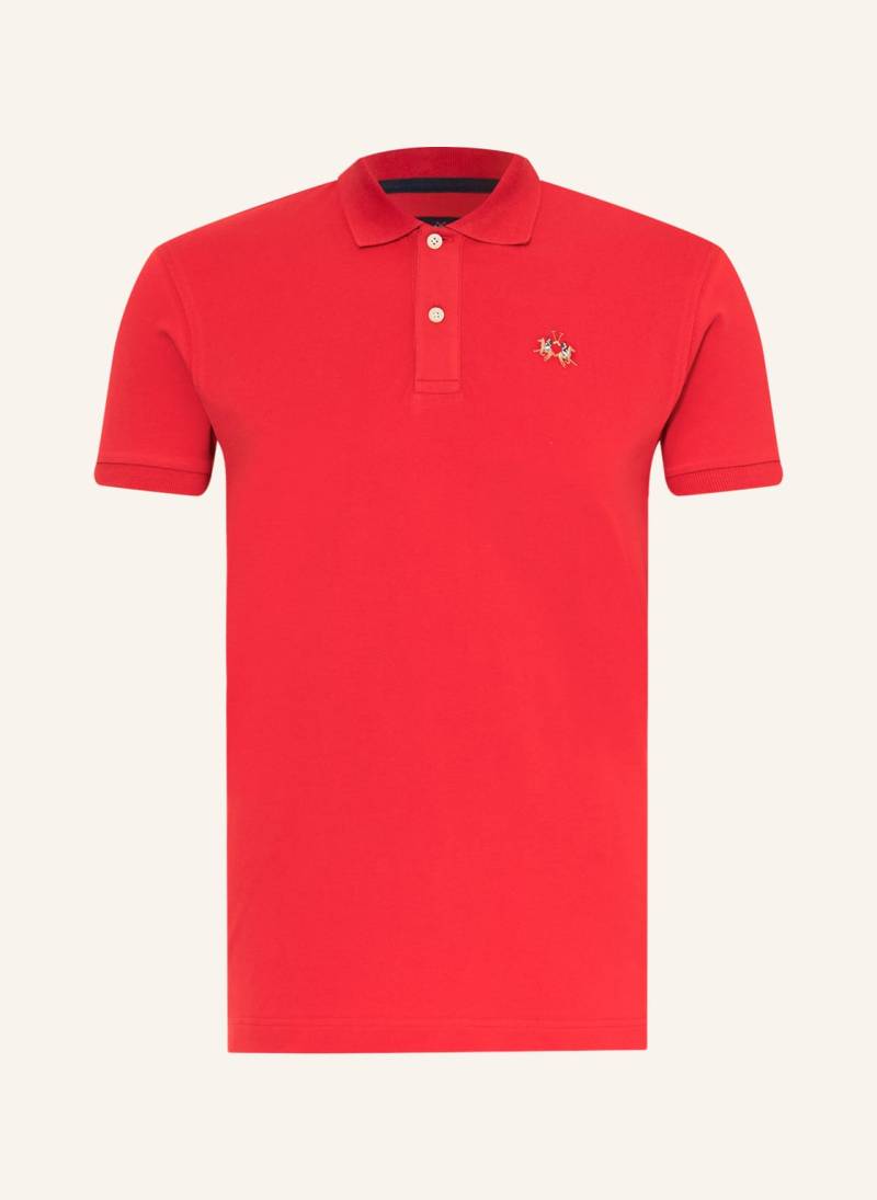 La Martina Piqué-Poloshirt Slim Fit rot von LA MARTINA