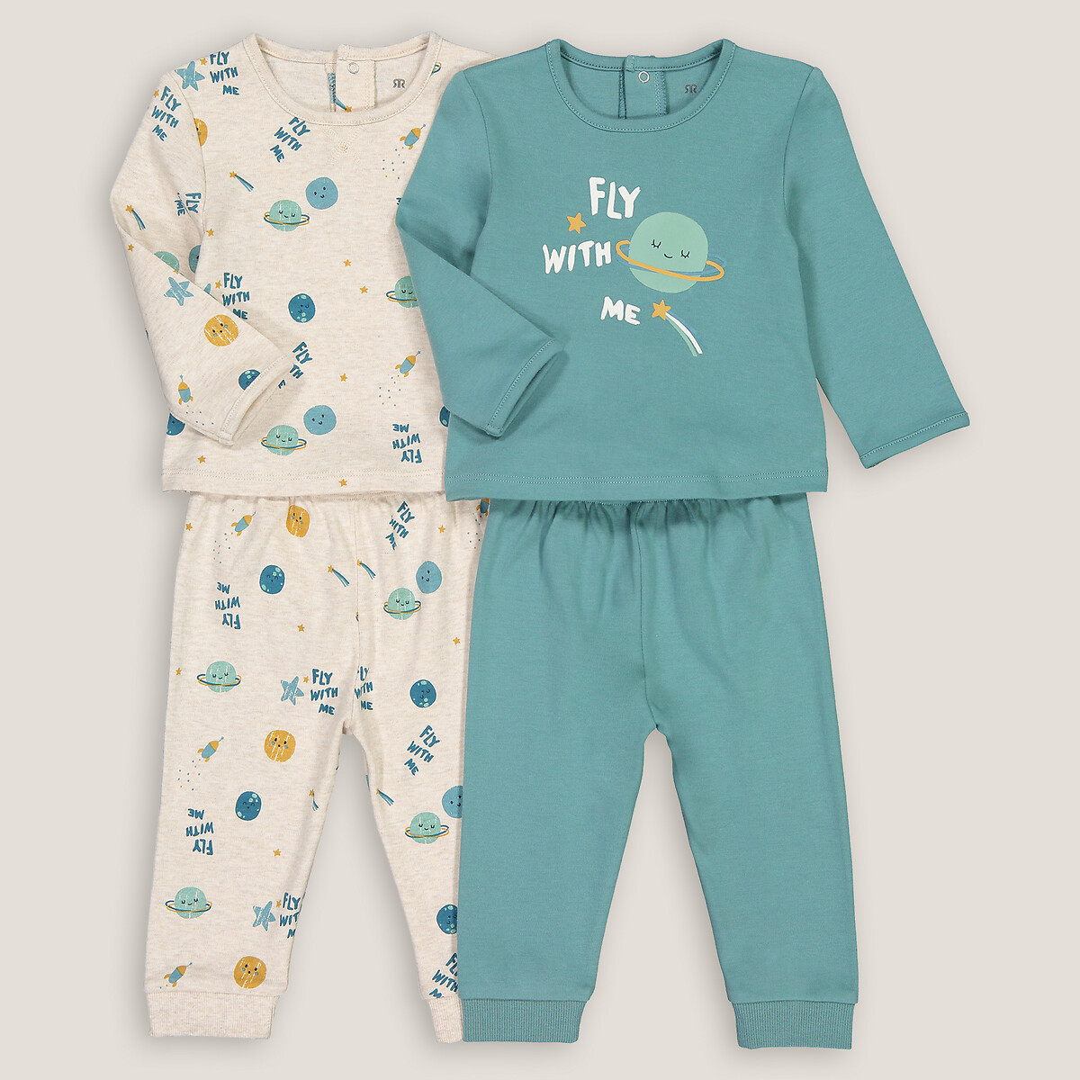 2er-Pack 2-teilige Pyjamas aus Baumwolle von LA REDOUTE COLLECTIONS