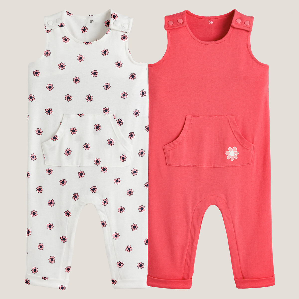 2er-Pack ärmellose Overalls, Bio-Baumwolle von LA REDOUTE COLLECTIONS