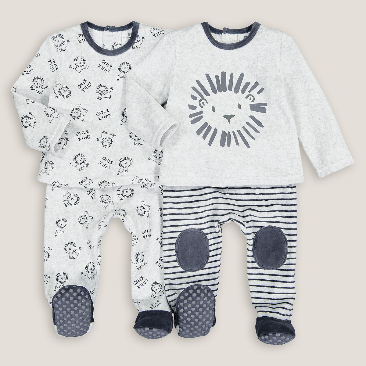 2er-Pack 2-teilige Samt-Pyjamas von LA REDOUTE COLLECTIONS