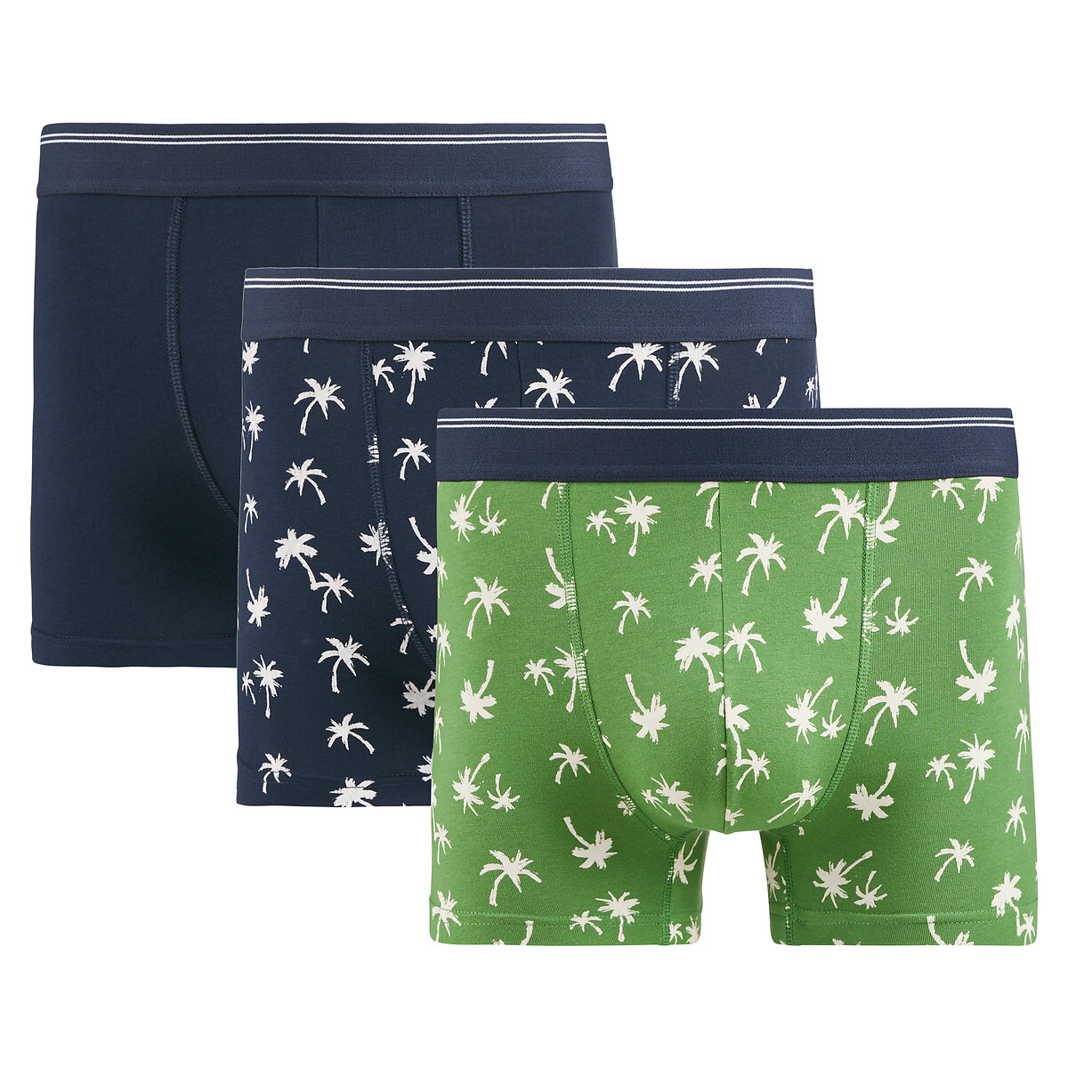 3er-Pack Boxerpants, 1x uni + 2x bedruckt von LA REDOUTE COLLECTIONS