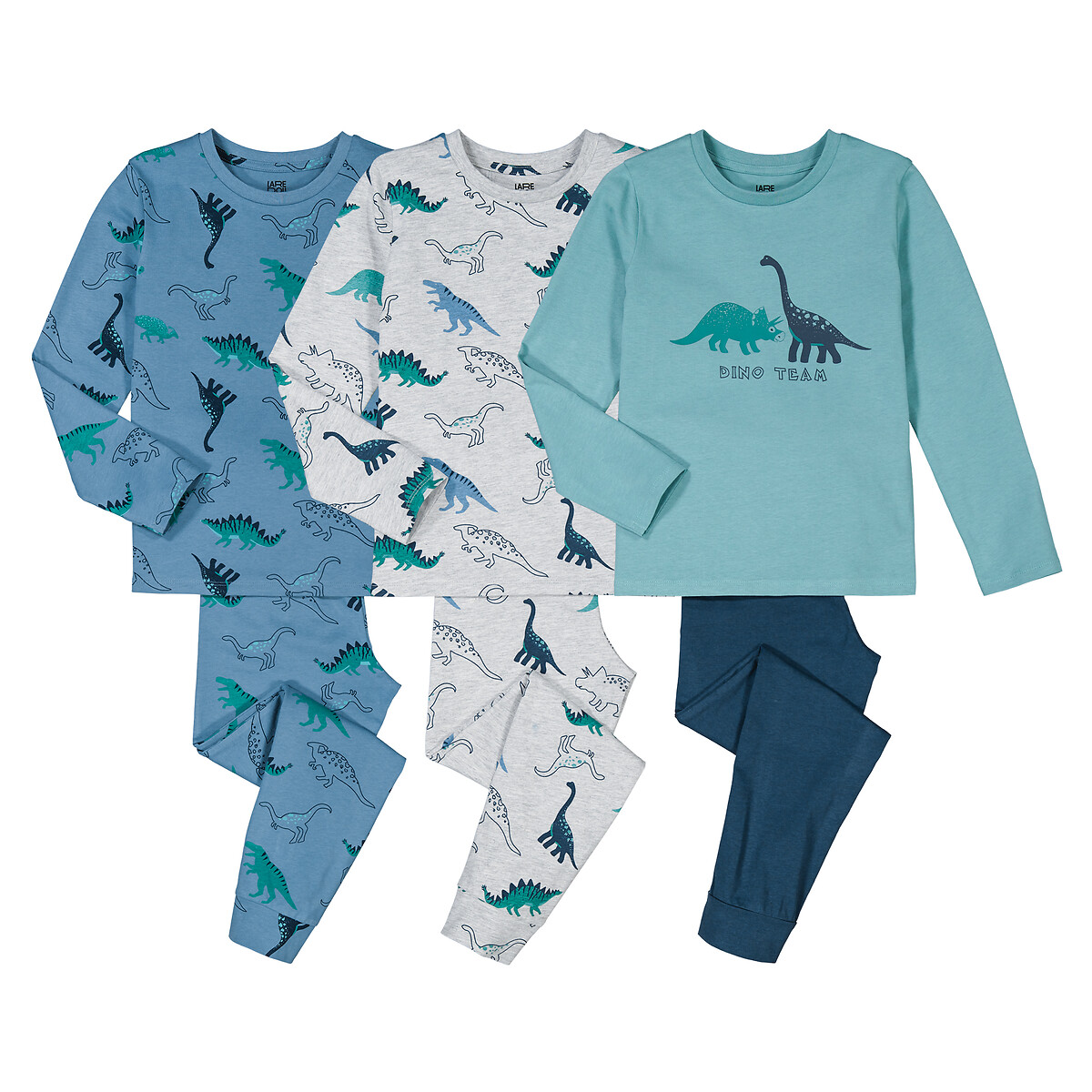 3er-Pack Pyjamas mit Dinosauriern von LA REDOUTE COLLECTIONS