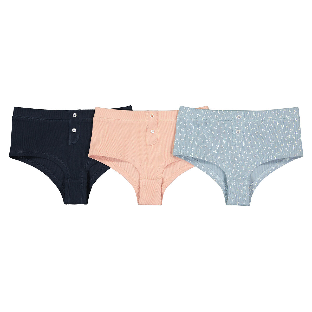 3er-Pack Shortys, gerippt von LA REDOUTE COLLECTIONS