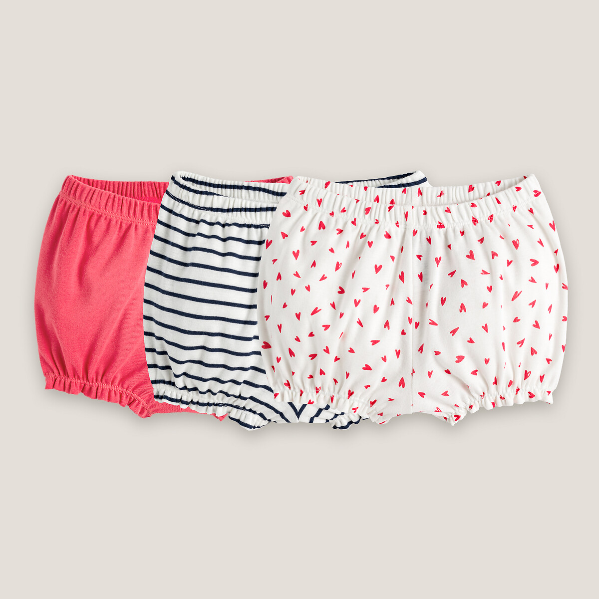 3er-Pack Baby-Shorts von LA REDOUTE COLLECTIONS