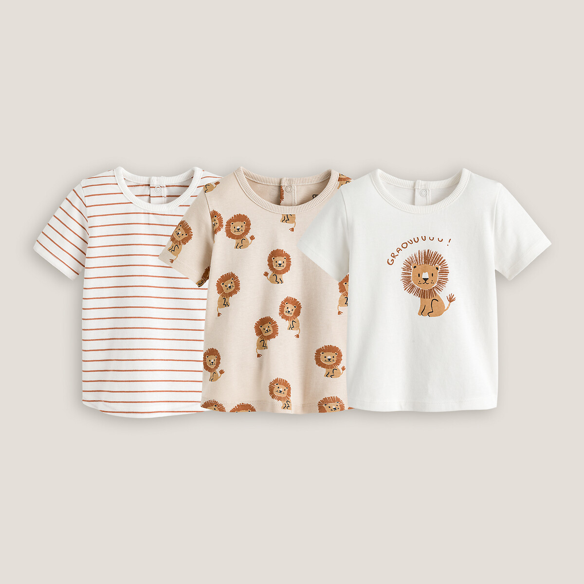 3er-Pack T-Shirts, bedruckt von LA REDOUTE COLLECTIONS