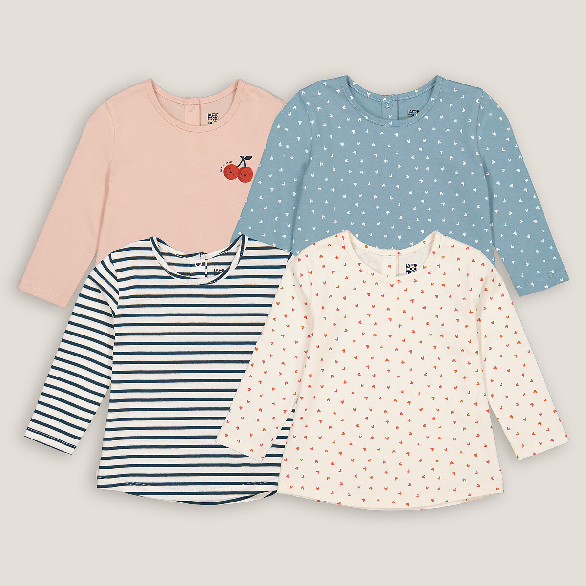 4er-Pack Langarm-Shirts mit rundem Ausschnitt von LA REDOUTE COLLECTIONS