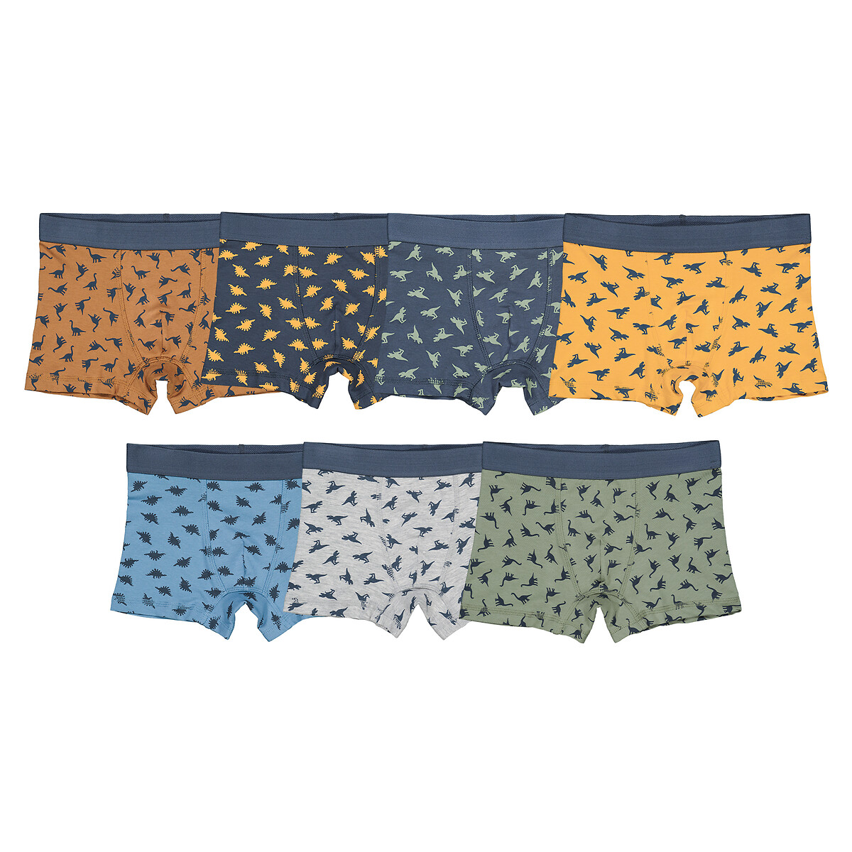 7er-Pack Boxershorts mit Dinos von LA REDOUTE COLLECTIONS