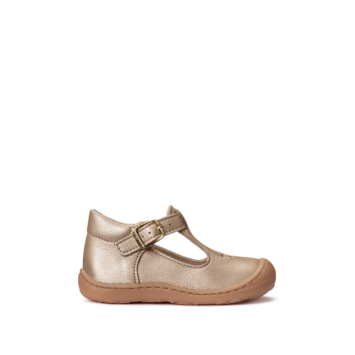 Goldfarbene Ballerinas aus Leder von LA REDOUTE COLLECTIONS