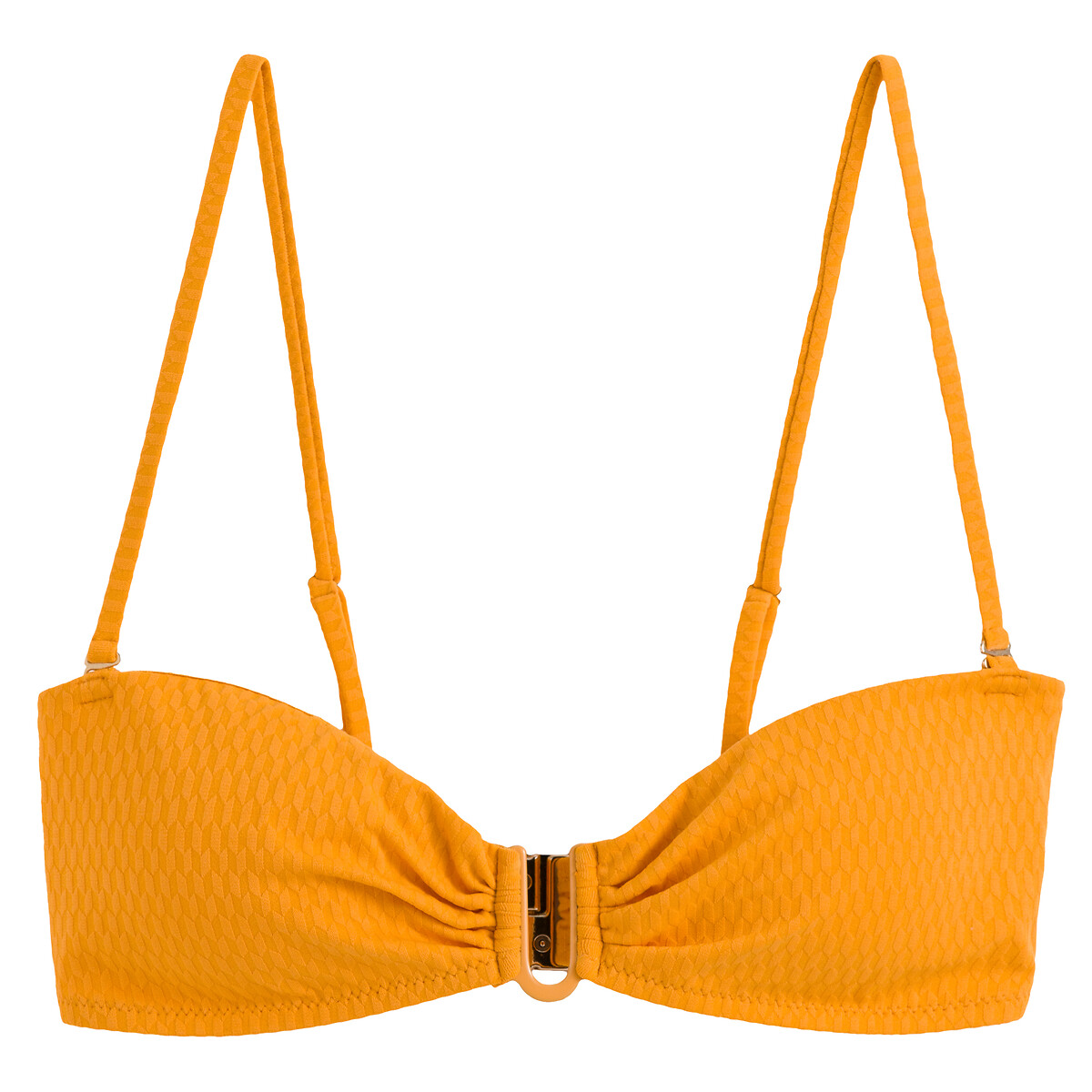 Bikini-Oberteil in Bandeau-Form, Strukturmaterial von LA REDOUTE COLLECTIONS