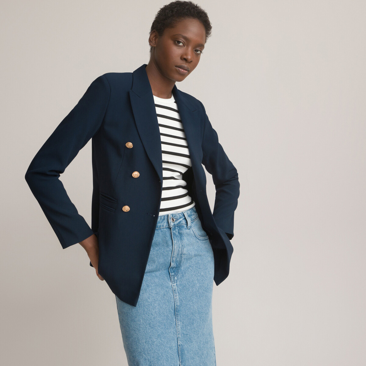 Slim-Fit-Blazer Signature im Uniform-Stil von LA REDOUTE COLLECTIONS