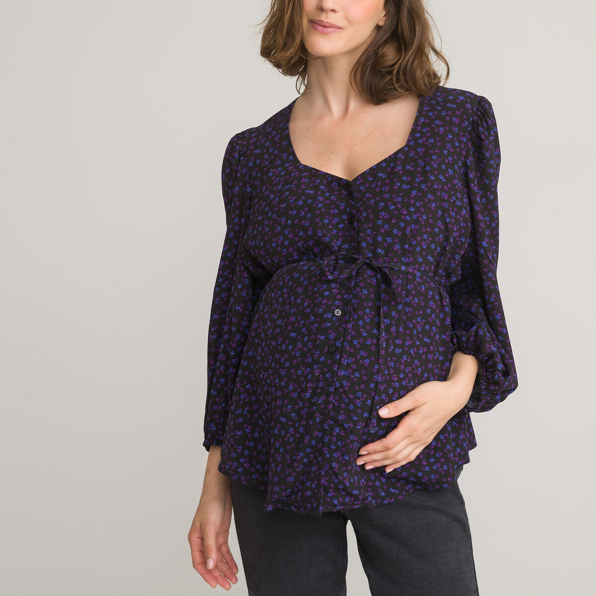 Bluse für die Schwangerschaft, Blumenmuster von LA REDOUTE COLLECTIONS