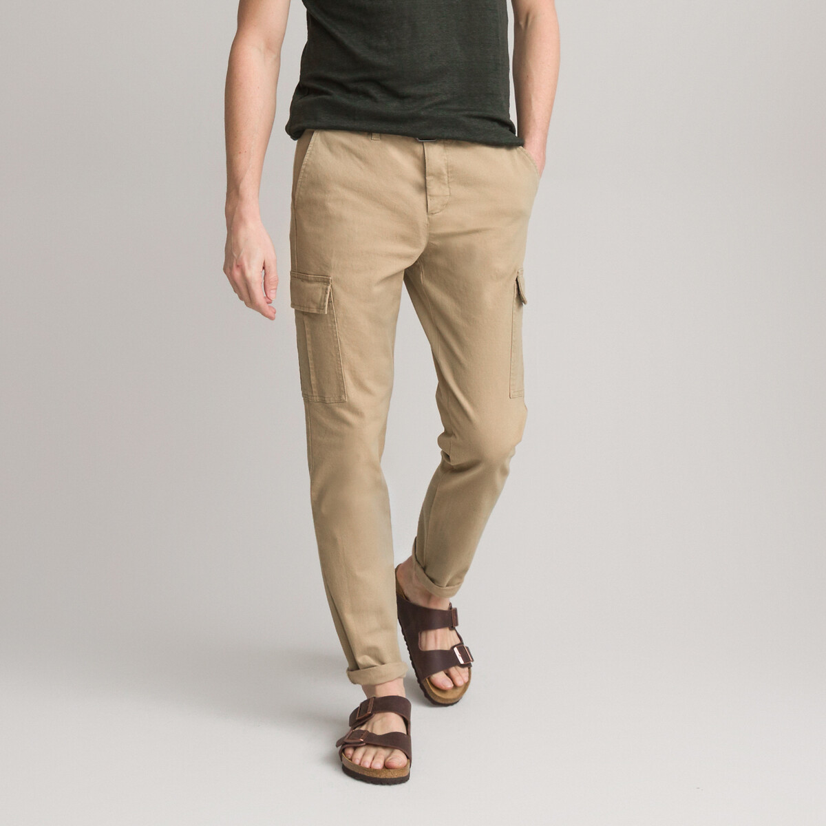 Cargo-Hose aus Bio-Baumwolle, Slim-Fit von LA REDOUTE COLLECTIONS