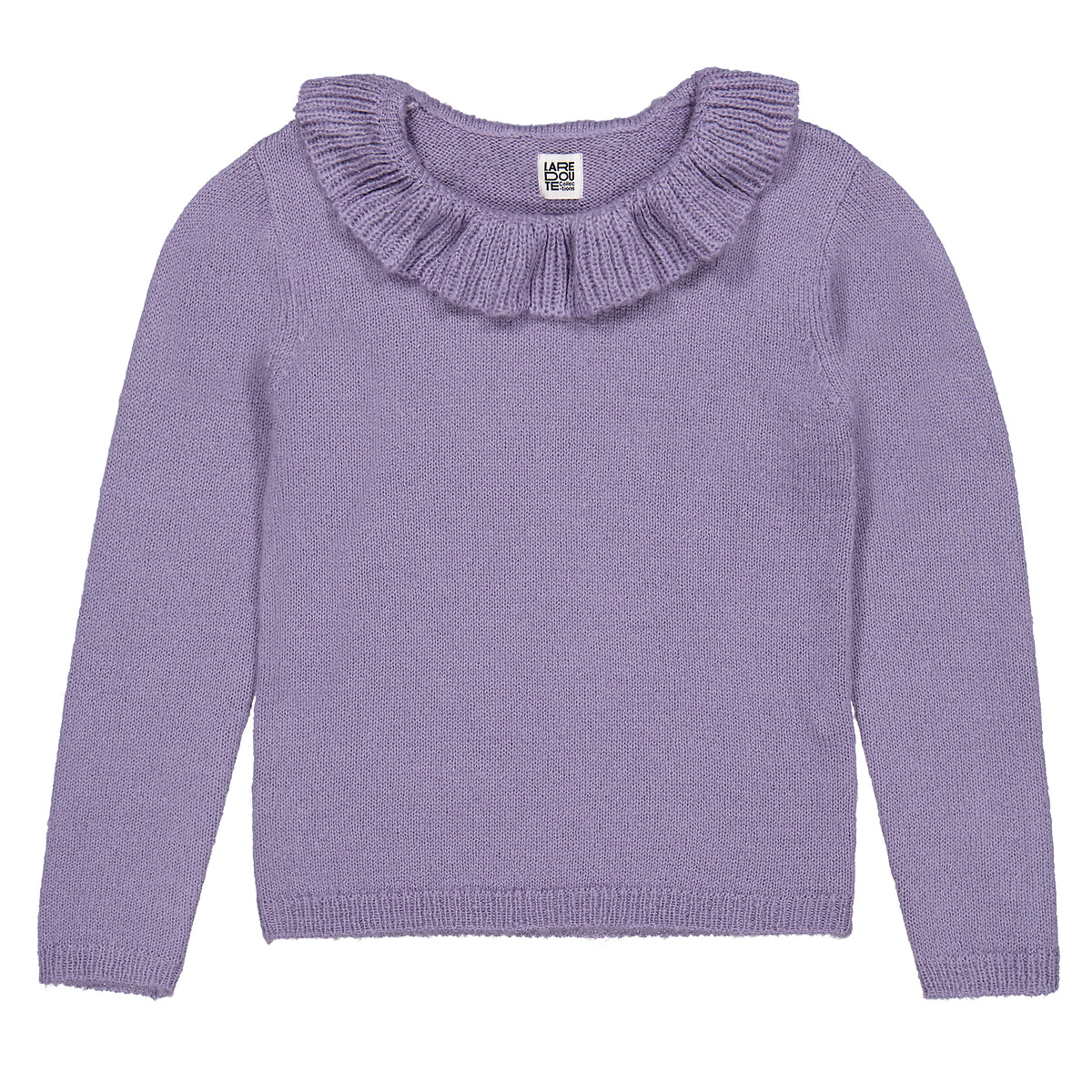 Feinstrick-Pullover mit Volant am Rundhalsausschnitt von LA REDOUTE COLLECTIONS