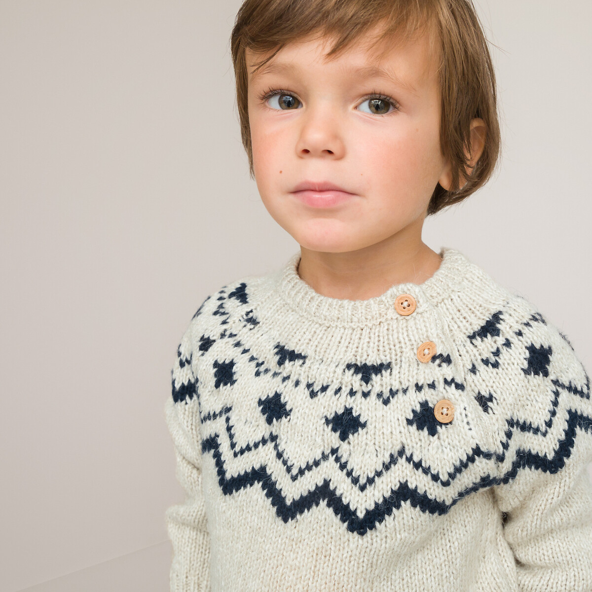 Feinstrickpullover, runder Ausschnitt, Jacquardmuster von LA REDOUTE COLLECTIONS