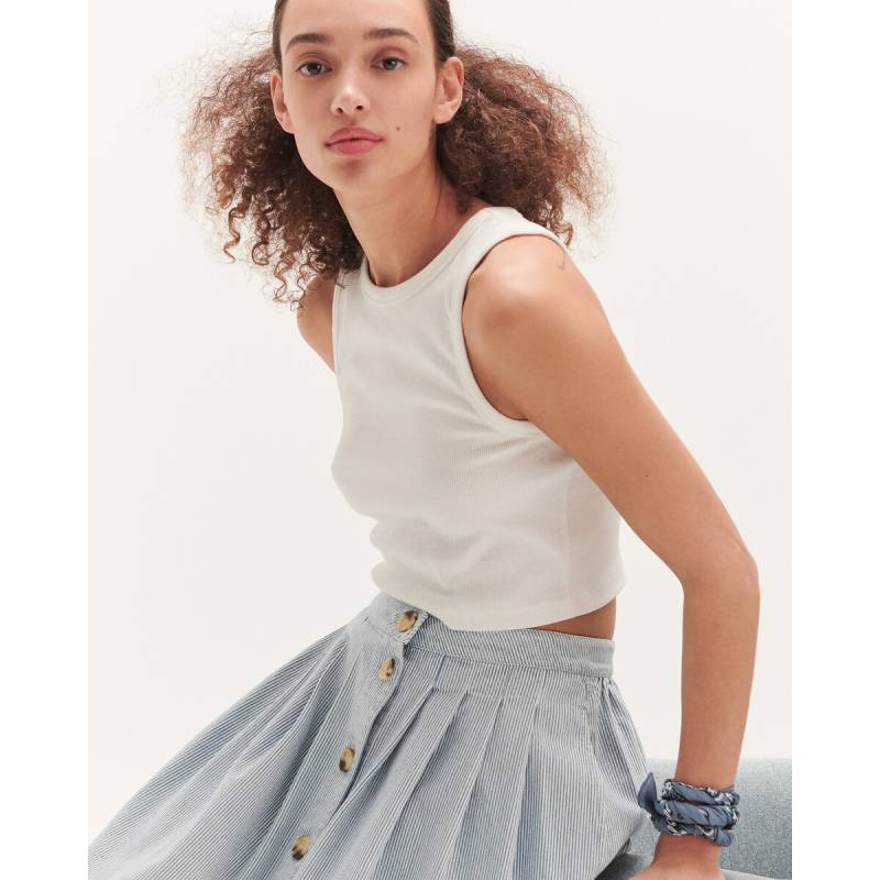 Geripptes Cropped-Top mit Rundhals von LA REDOUTE COLLECTIONS