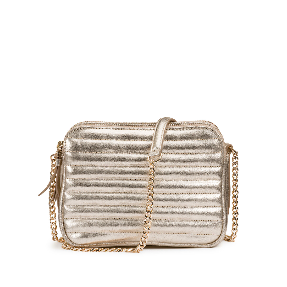 Gesteppte Ledertasche, Metallic-Optik von LA REDOUTE COLLECTIONS