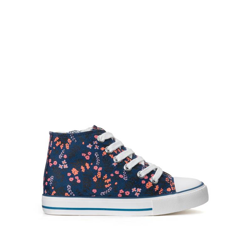 Hohe Canvas-Sneakers mit Blumenmuster, Reissverschluss von LA REDOUTE COLLECTIONS