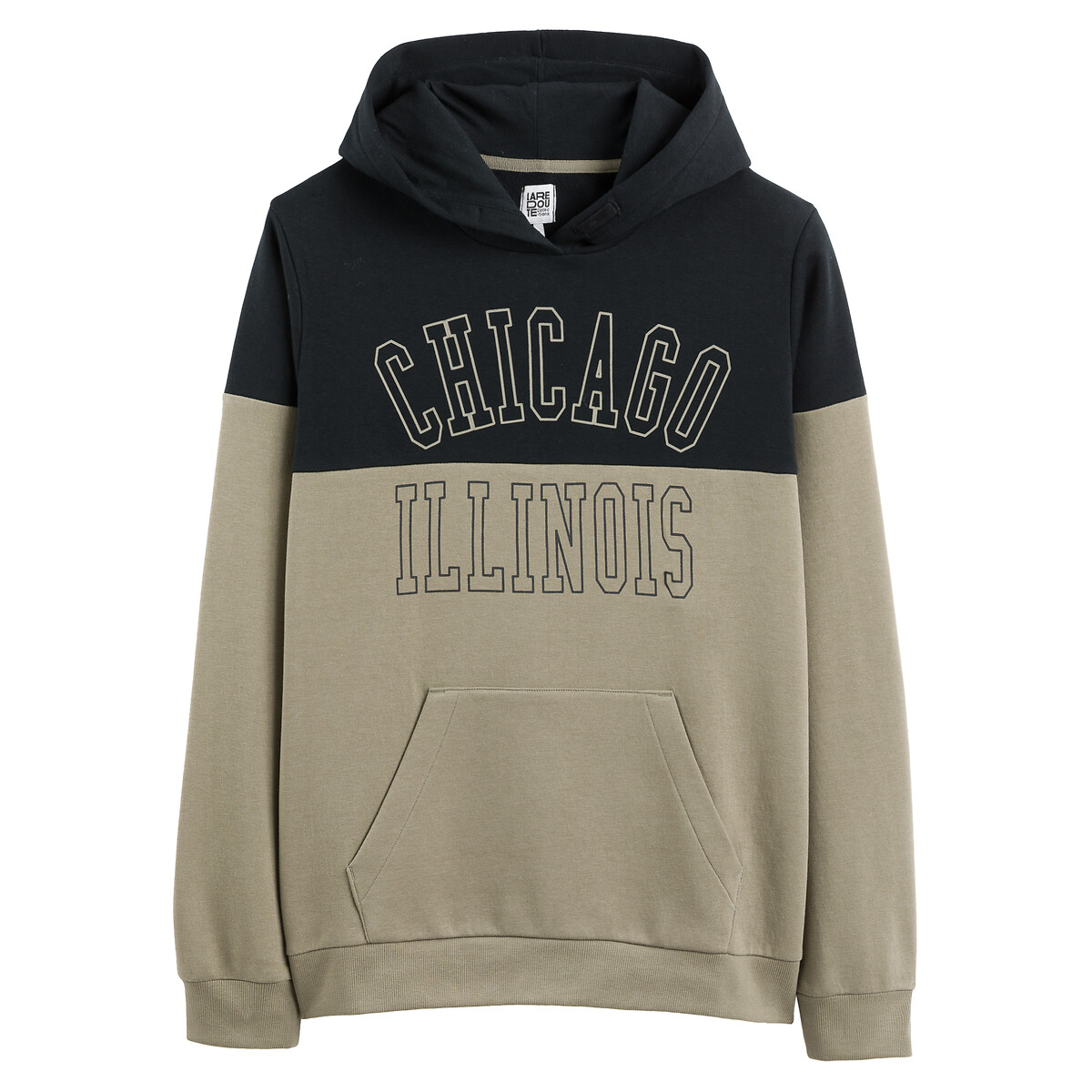 Kapuzensweatshirt mit Chicago-Illinois-Print von LA REDOUTE COLLECTIONS