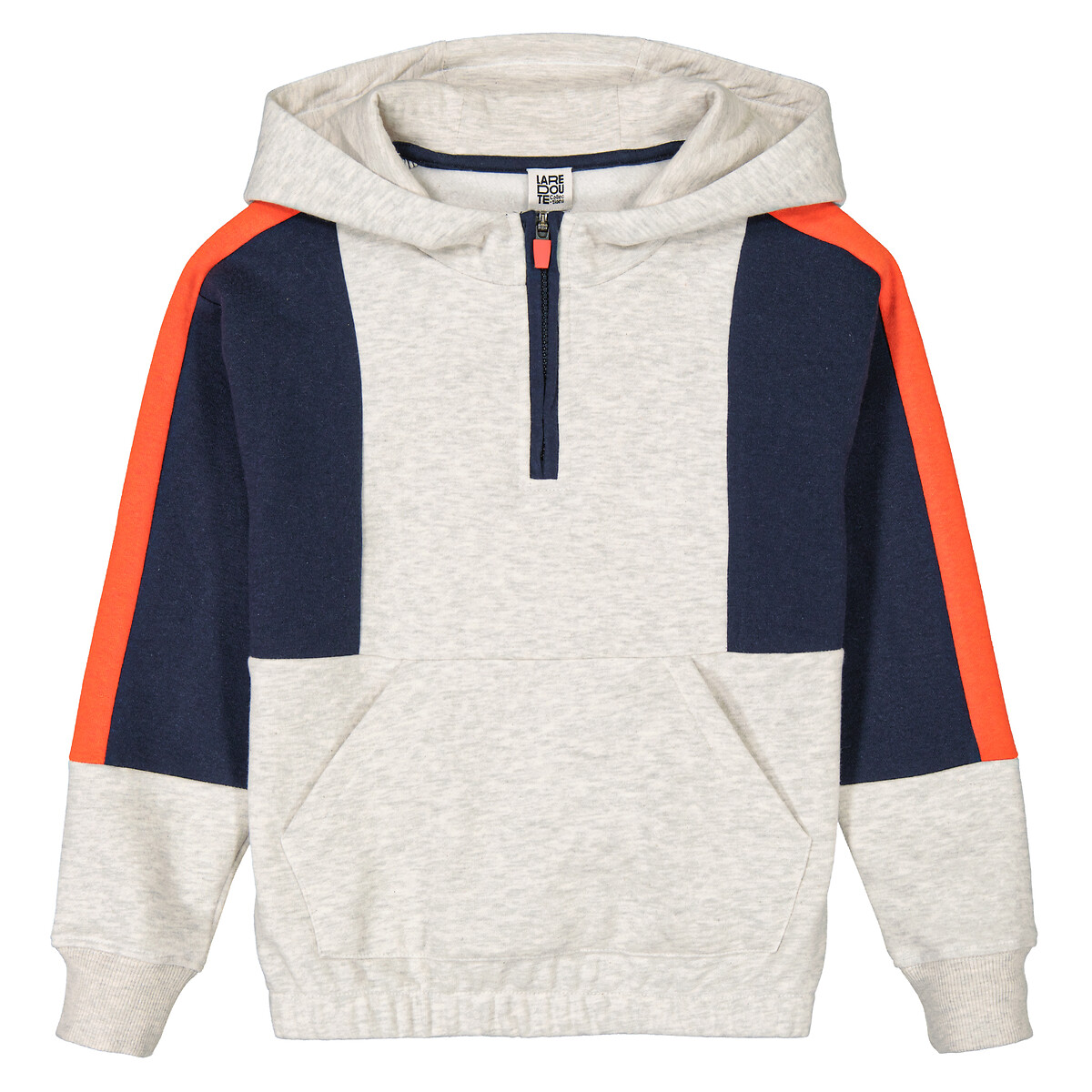 Kapuzensweatshirt mit Zipper am Kragen von LA REDOUTE COLLECTIONS