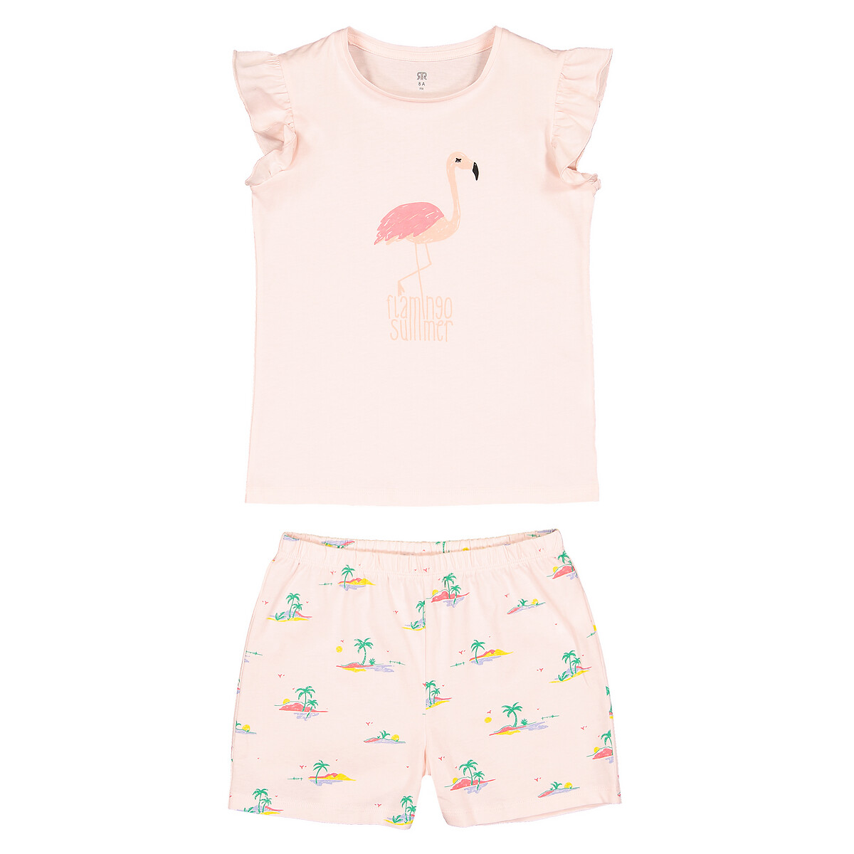Kurzpyjama mit Flamingo-Print von LA REDOUTE COLLECTIONS